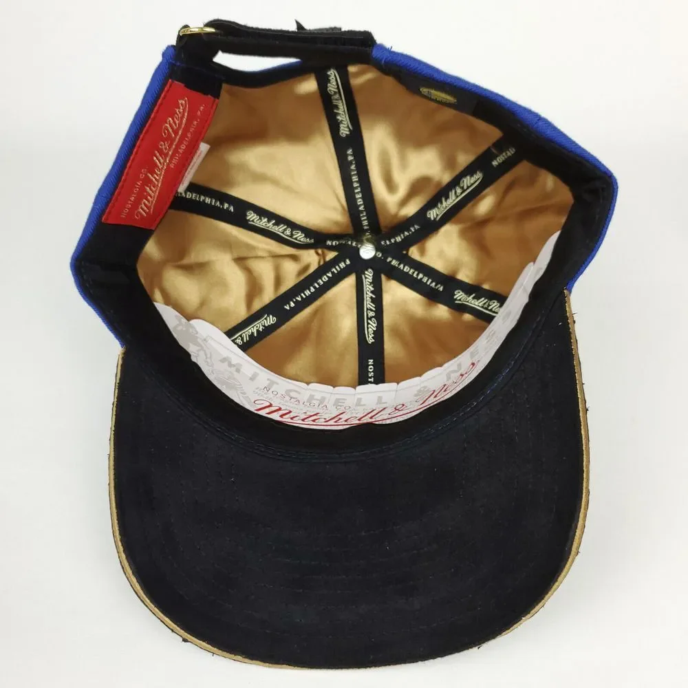 Golden State Warriors Mitchell & Ness NBA Strapback Cap Hat Fish Skin‎ Bill NWT